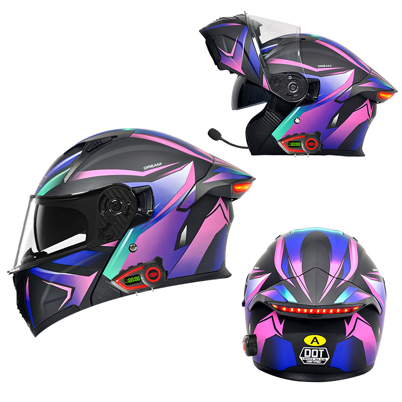 Capacetes de Motocicleta DOT c - Modular Flip Up Motorcycle Helmet Dot Approved avaliação e preço
