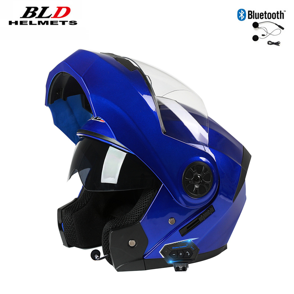 Viseiras duplas capacete bluet - Full Face Motorcycle Helmet With Bluetooth avaliação e preço