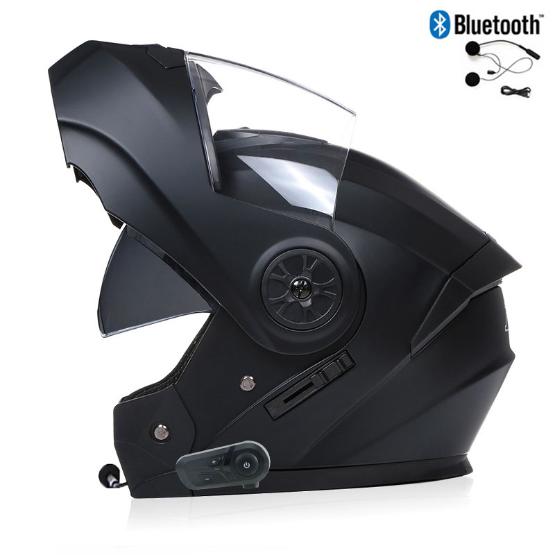 Bluetooth motocicleta rosto ch - Modular Flip Up Motorcycle Helmet Dot Approved avaliação e preço
